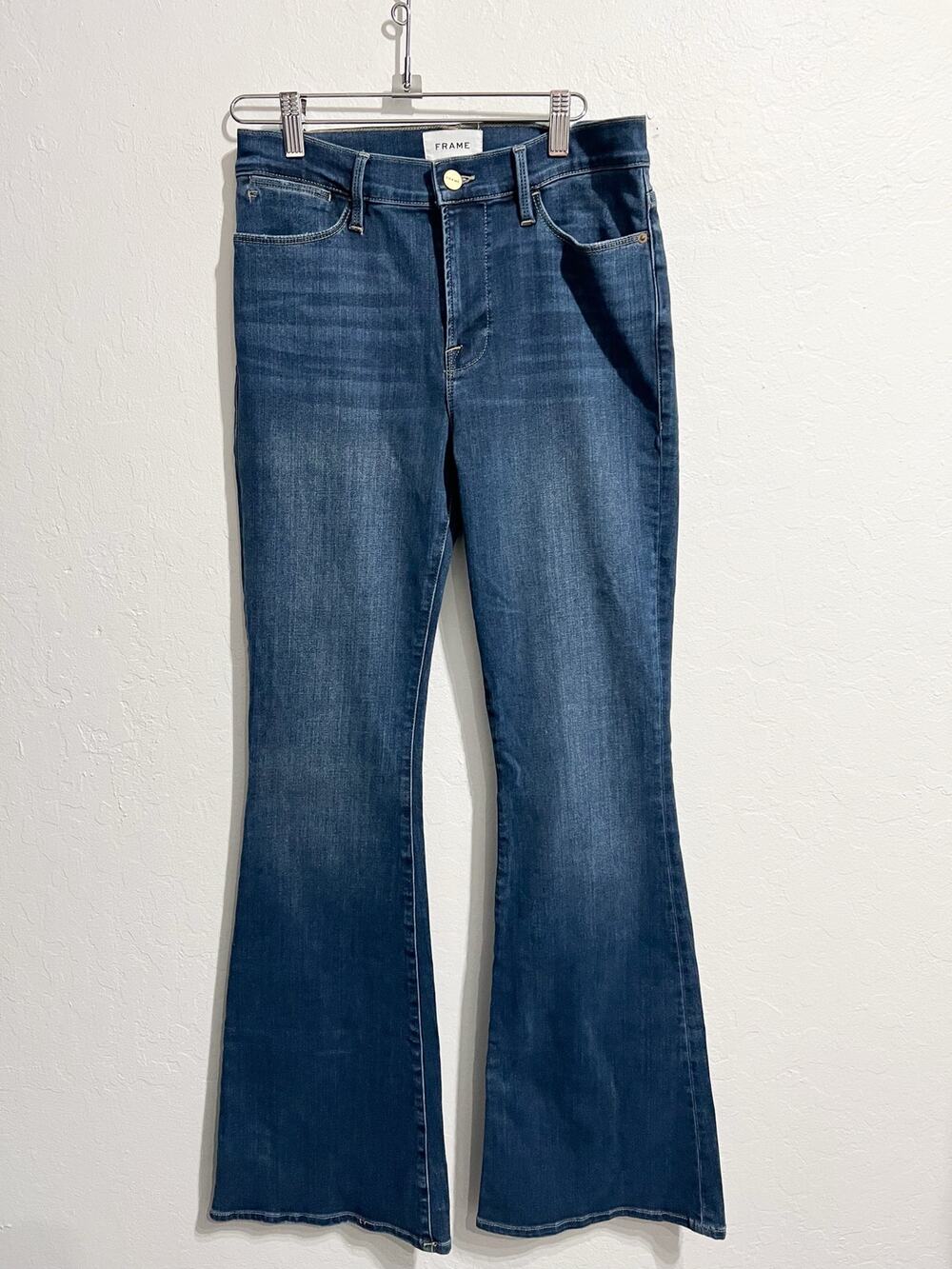Frame Denim Jeans Sz 28 Le Flare Stretch High Rise Dark Bootcut